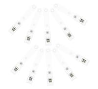 TOPBATHY 20pièces Porte-Badges à Double Trou avec Sangle Transparente Clips pour Badges Identité Et Étiquettes Nominatives Fixation Facile Et Sécurisée