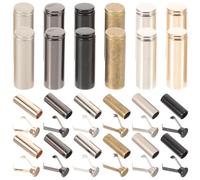 TOPBATHY 24 pièces Embouts de Lacets Métalliques Bouchons de Cordon pour Pantalons Stop Cordons Sécurisés Caps de Remplacement pour Lacets de Sports Assortiment Couleurs Noir Blanc Bronze