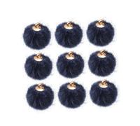 TOPBATHY 24 pièces Pendentifs Boucles Oreilles DIY Pompons Pelucheux Bleu Foncé Accessoires Créatifs Légers et Élégants pour Bijoux