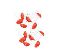 TOPBATHY 24pièces Pendentif Champignon De Noël Petit Décoration Sapin De Noël Pendentifs Champignons Cadeau pour Garçon Fille Rouge