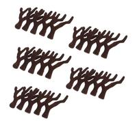 TOPBATHY 25 Pièces Bois de Cerf Floqué, Acrylique Café, Pinces Cheveux