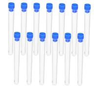 TOPBATHY 25 pièces Tubes à Essai Plastique Transparent avec Bouchons Étanches Tubes Échantillonnage pour Laboratoire Résistants et Polyvalents pour Collecte et Analyse Scientifique