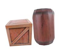 TOPBATHY 2pièces Boîtes De Style Western pour Lot de Tonneaux Décoratifs Accessoires De Décoration De Table pour Fête à Thème Cow-Boy Et Séances Photo