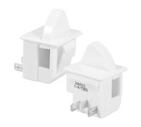 TOPBATHY 2pièces Bouton Éclairage De Porte De Congélateur Interrupteur à Poussoir Momentané à Broches Remplacement Pour Contrôle Éclairage Du Réfrigérateur