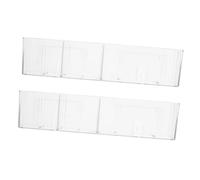 TOPBATHY 2pièces Lot de Boîtes De Rangement Mural pour Maquillage Organisateur à Sections Transparent pour Salle De Bain Et Cuisine