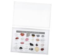 TOPBATHY 3 Boîtes Spécimen De Minerai Bureau Naturel Pierre Rochers Petits Cailloux Petits Cristaux En Vrac Boite En Plastique Coloré
