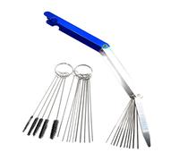 TOPBATHY 3 Ensembles Kit de Brosses et Aiguilles de Nettoyage pour Outils Durables pour Moteurs de et Atv Élimination Précise de Saletés Étroits