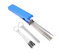 TOPBATHY 3 Ensembles Kit de Nettoyage pour Brosses et Aiguilles Inoxydable Antirouille Outils Pratiques pour Entretien de Moteurs Nettoyeur de Jets et Canaux Carburation Accessoires pour