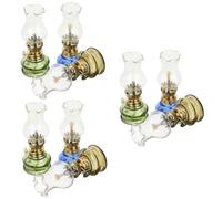 TOPBATHY 3 Ensembles Lampe À Pétrole Lampe Chauffante pour Bougie Lampe sans Fil Lanterne À Huile Lampe De Table Dorée Lampe sur Pied Lampe Mignonne Lampe Ouragan Lampes 3 pièces * 3