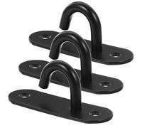 TOPBATHY 3 pièces Ancrage Mural INOX pour Sangle Élastique Lot Crochets Plafond Robustes pour Station Exercice Suspension Yoga Musculation et Gym à Domicile