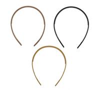 TOPBATHY 3 pièces Bandeau Cheveux Femme Serre-tête Simple Antidérapant Maquillage Lavage Visage pour Salle de Bain Accessoires Mode Kaki Noir Jaune