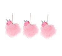 TOPBATHY 3 Pièces Boule Bain Exfoliante pour Douche Éponge de Bain Mousse Riche Boules de Douche Pratiques pour Corps Confortable