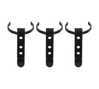TOPBATHY 3 Pièces Clip en Fer Noir pour Lampe Torche et Stylo Fixation Rapide et Design sans Utilisation des Mains, pour Randonnée et Opérations de Secours
