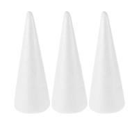 TOPBATHY 3 Pièces Cône en Mousse Fleurs De Cimetière pour Vase Funéraire Cônes en Jouets en Forme De Cône Peindre des Cônes Blancs Remplissage Blanche La Modélisation