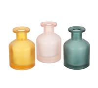 TOPBATHY 3 Pièces Flacon Diffuseur de Parfum en Verre Cylindrique 130ml | Modèle Décoratif Moderne, Réutilisable et Vide, Forme Ronde, pour Huiles Essentielles et Usage Intérieur