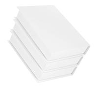TOPBATHY 3 Pièces Livres Décoratifs en Papier Blanc pour Décoration de Bureau et Bibliothèque, Légers et Résistants à l'usure Design Artistique Unique