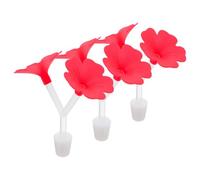TOPBATHY 3 Pièces Mangeoire Suspendue pour Colibris avec Double Bec, en Plastique Facile à Nettoyer, Décoration de Jardin pour L'observation des Oiseaux