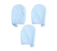 TOPBATHY 3 pièces Nettoyants Visage Réutilisables Lavables Démaquillants Épaissis pour Exfoliation Douce et Nettoyage Quotidien Kit Cosmétique Bleu