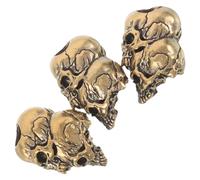 TOPBATHY 3 Pièces Pendentif Double Couche en Laiton Vintage Or Résistant à L'usure, Accessoire Rétro pour Porte-clés ou Décoration Halloween Bureau