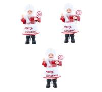 TOPBATHY 3 Pièces Pendentif Personnes Âgées Décorations Noël Figurines Gonflable Peluche Ornements Parure De Simplicité Moderne Artisanat en Plastique Décoration pour La Maison Flanelle
