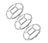 TOPBATHY 3 Pièces Support Auxiliaire Pour Petit Pot Support Pour Réchaud à Gaz Bague à Gaz Anneau Wok Pour Brûleur à Gaz Anneau Wok Pour Cuisinière à Gaz Support Wok Galvanisé Silver