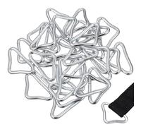 TOPBATHY 30 Boucles Triangulaires Métalliques en Acier Galvanisé pour Trampoline Pièces de Rechange Robustes Accessoires Réparation Filet et Sangle Anneaux Triangulaires de Rechange