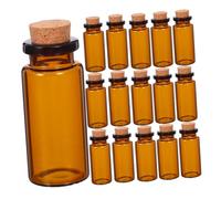 TOPBATHY 30 pièces Bouteilles Verre Bouteilles avec Bouchon Liège pour Stockage Hermétique de Huiles Essentielles et Projets DIY