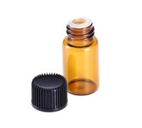 TOPBATHY 30 pièces Mini Flacons Verre Ambré avec Bouchon Noir pour Huiles Essentielles et Échantillons Bouteilles Parfum Rechargeables Petites Fioles Portables pour Aromathérapie et Chimie