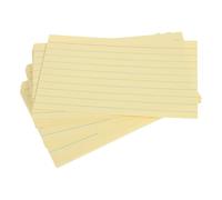 TOPBATHY 300 Pièces Fiches Bristol Lignées en Papier Jaune, Cartes Index Portables Faciles à Réviser pour Étudiants, pour L'organisation et L'étude