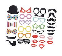 TOPBATHY 31 Pièces Accessoires photobooth Graduation Accessoires de Photo d'anniversaire Accessoires de Moustache Accessoires Photo pour Enfants Accessoires Photo Baby Shower Papier Stand