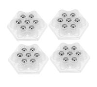 TOPBATHY 32 Pièces Mini Furniture Wheels Self-adhesive Silent Swivel Casters With Steel Ball Transfer Bearings For Heavy Duty Household Furniture And Storage Boxes