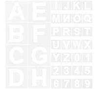 TOPBATHY 36 pièces Pochoirs Lettres et Chiffres Pochoir Réutilisable Plastique Modèles de Peinture DIY Résistants et Lavables pour Décoration Murale et Projets Artistiques