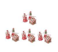 TOPBATHY 4 Ensembles Maison De Noël Décor Suspendu De Noël Décoration À Suspendre Petite Maison Décoration d'arbre De Noël Accessoires De Photo De Noël Argile 3 Pièces * 4