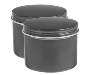 TOPBATHY 4 Pièces Boîte Ronde de Rangement Noire 120ml en Aluminium | Format 65x50mm, Fermeture à Vis Étanche, Usage DIY et Voyage, Onguent