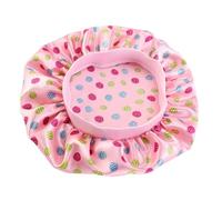 TOPBATHY 4 pièces Bonnet de Nuit Garçon Fille Satin Casquettes Élastiques Confortables pour Protection des Cheveux Légères et Respirantes Adaptées Maison et Au Voyage Motifs Mixtes Rose