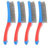 TOPBATHY 4 Pièces Brosses à Fils Métalliques Brosse à Rouille Acier Inoxydable Brosse de Nettoyage Industrielle Extra Résistante pour Cuisine Garage et Atelier