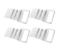 TOPBATHY 4 Pièces Charnière Amovible en Alliage Argenté pour Boîte à Outils et Flight Case, Installation Rapide, Support Robuste pour Porte D'armoire et Équipement de Scène