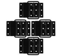 TOPBATHY 4 Pièces Charnières Amovibles Pliables en Alliage Noir pour Boîte à Outils et Porte D'armoire, Installation Rapide, Support Robuste pour Flight Case et Caisse en Bois