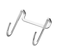 TOPBATHY 4 Pièces Crochet de S en Acier Inoxydable, sans Clou, | Antirouille et Étanche, Retrait Facile, Cuisine, Bar et Appartement, Lot Argenté
