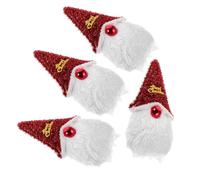 TOPBATHY 4 Pièces Décorations de Noël Père Noël pour Sapin Ornements Suspendus Colorés Ambiance Festive pour Boutique Vitrine et Maison