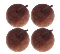 TOPBATHY 4 Pièces Diffuseur de Parfum en Bois Forme Pomme Portable, Désodorisant Naturel pour Salon et Voiture, Design Moderne et Style Naturel