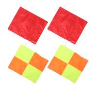 TOPBATHY 4 Pièces Drapeaux de Remplacement pour Arbitre de Football, | Signalisation Toutes Saisons, Coutures Doubles et Cordes Fixées, pour Coins et Séances de Club