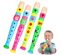 TOPBATHY 4 pièces Flûtes Plastique Colorées avec Instruments de Musique Éducatifs pour Garçon Fille Jouets Musicaux pour Cours et Apprentissage Précoce Lot Couleur Couleur Aléatoire