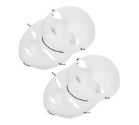 TOPBATHY 4 Pièces Masques Renard Plastique Blanc Mat Visage Animal Réaliste Non Peint pour Diy Cosplay Halloween et Événements Costumés