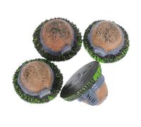 TOPBATHY 4 Pièces Miniature Dollhouse Gravestones for Tray Therapy Realistic Resin Tombstones for DIY Crafts Outdoor Garden Decor and Professional Counseling