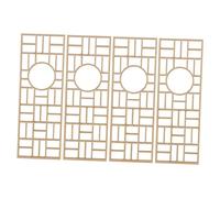 TOPBATHY 4 pièces Miniature Paravent Décoratif Bois Vintage Modèle Pliant Accessoires pour Maison de Poupée Chinoise Mobilier Miniature pour Décoration de Maquette et Paysage Micro