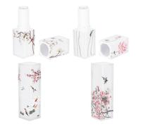 TOPBATHY 4 pièces Tube Lèvres Carré Mat Semi-transparent Élégant Style Chinois de Tubes Rechargeables Contenant Délicat pour Maquillage Maison et Voyage