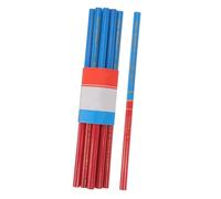 TOPBATHY 40 Crayons de Charpentier Bois Rond Bicolores Rouge Bleu pour Travail du Bois, Marquage sur Surfaces Rugueuses, Outil Diy, Lot 40 Pièces, Mine Dure Résistante, Usage Chantier