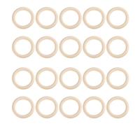 TOPBATHY 40 pièces Anneaux Bois Naturel Brut pour Bijoux DIY Macramé Crochet Attrape-rêves Cercles Solides pour Créations Artisanales