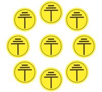 TOPBATHY 400 Pièces Autocollant de Sécurité Jaune en Papier Réfléchissant pour Bornes de Recharge Électrique Fils Exposés, Haute Visibilité pour Environnements à Risques Électriques